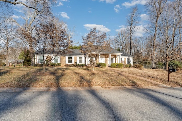 view of single story home