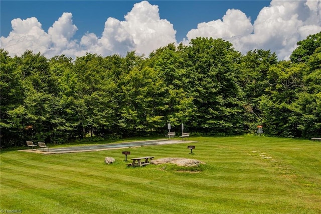 view of home's community featuring a lawn