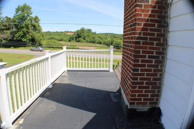 2289 W Pine St, Mount Airy, NC 27030 - balcony featuring a forest view