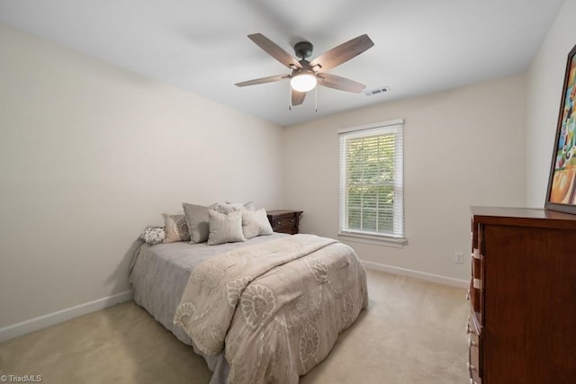 6303 Reata Ct, Summerfield, NC 27358 - bedroom featuring light carpet and ceiling fan