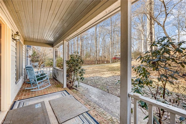 view of patio / terrace featuring a porch