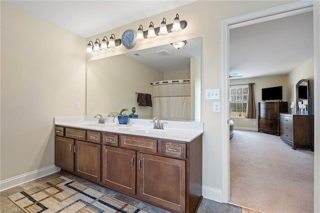 bathroom featuring vanity