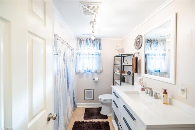 144 Collins Rd, Sparta, NC 28675 - bathroom featuring tile patterned flooring, vanity, a healthy amount of sunlight, and toilet