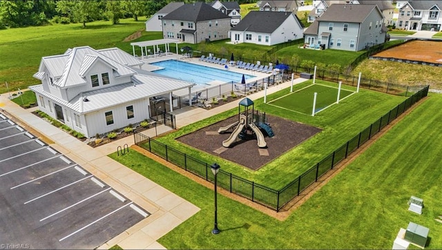 541 Raspberry Hill Rd, Winston-Salem, NC 27106 - bird's eye view of a pool area
