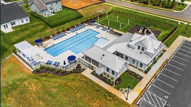 541 Raspberry Hill Rd, Winston-Salem, NC 27106 - drone / aerial view of a pool