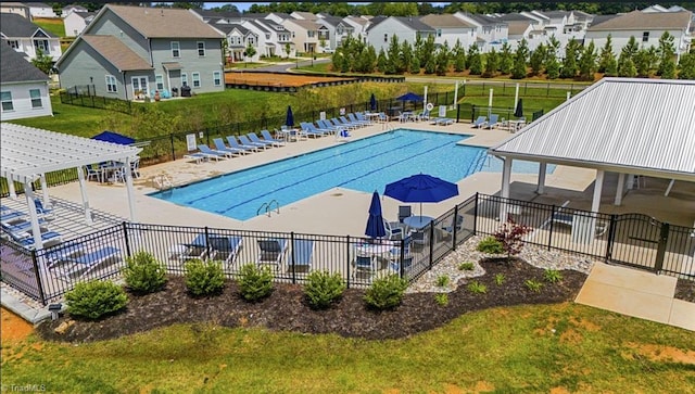 541 Raspberry Hill Rd, Winston-Salem, NC 27106 - community pool with a patio and a residential view