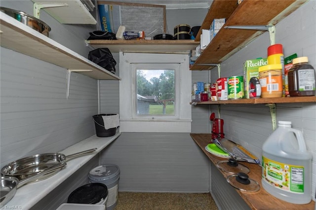 view of storage area