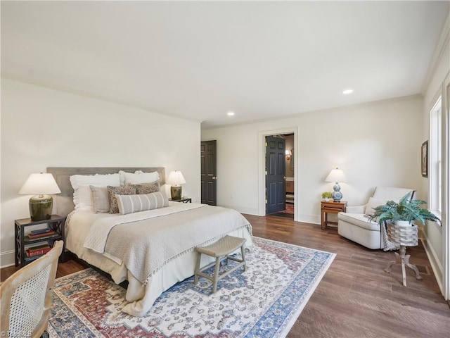 511 Circle Dr, Burlington, NC 27215 - bedroom featuring wood finished floors, baseboards, and recessed lighting