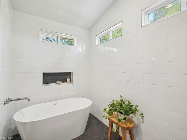 511 Circle Dr, Burlington, NC 27215 - full bathroom with a wealth of natural light and a freestanding tub