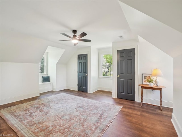 511 Circle Dr, Burlington, NC 27215 - additional living space with visible vents, baseboards, and vaulted ceiling