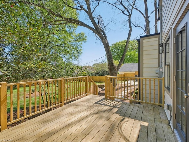 511 Circle Dr, Burlington, NC 27215 - view of wooden deck