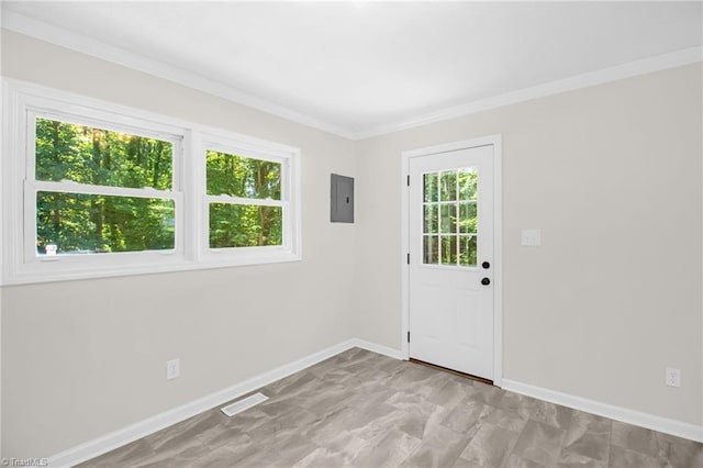 4126 Old Way Rd, Sophia, NC 27350 - unfurnished room with electric panel and ornamental molding
