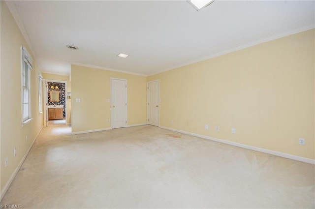 1808 Dunleith Way, Greensboro, NC 27455 - empty room featuring baseboards, light colored carpet, and crown molding