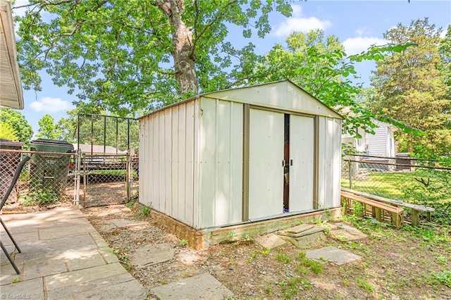 422 Hyde St, Burlington, NC 27217 - view of shed with a fenced backyard