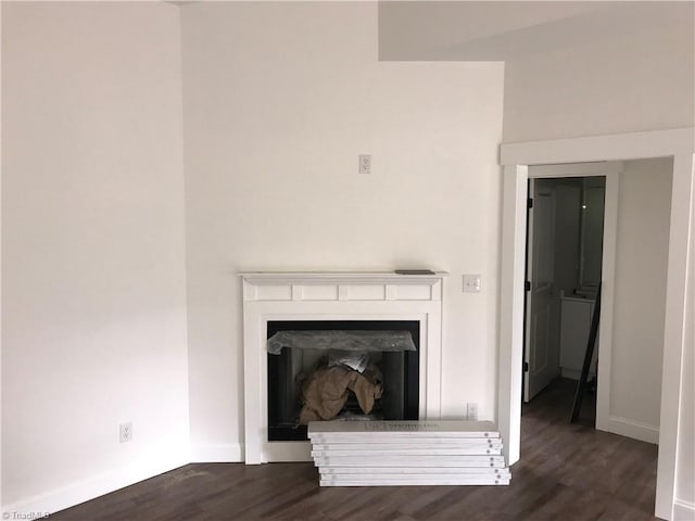 room details with dark wood-type flooring