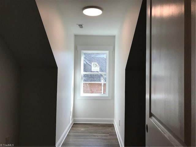 interior space featuring dark hardwood / wood-style floors