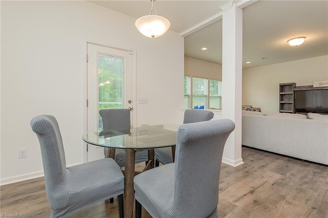 5968 Crescentbrook Ln, Clemmons, NC 27012 - dining area featuring wood finished floors and baseboards