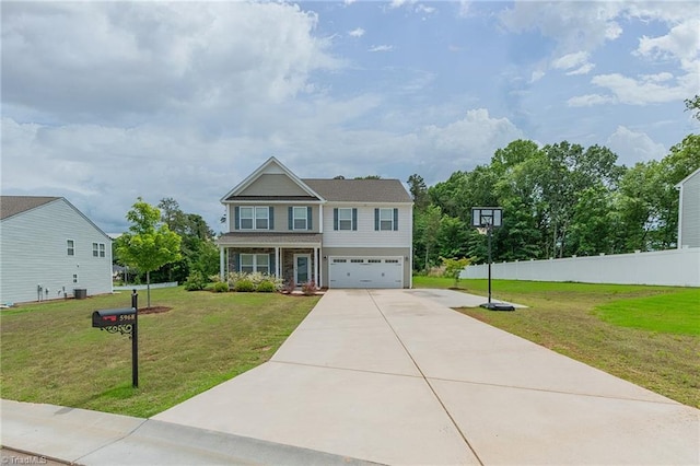 5968 Crescentbrook Ln, Clemmons, NC 27012 - craftsman-style home with a garage and concrete driveway