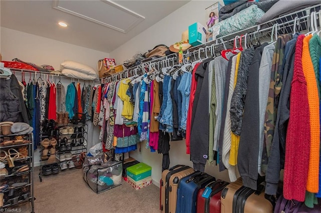 5968 Crescentbrook Ln, Clemmons, NC 27012 - spacious closet with attic access and carpet