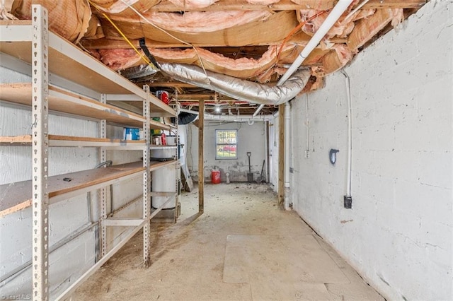 view of basement