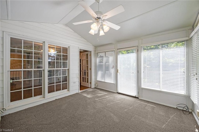 2424 Limner Ln, Winston-Salem, NC 27106 - unfurnished sunroom with vaulted ceiling and carpet