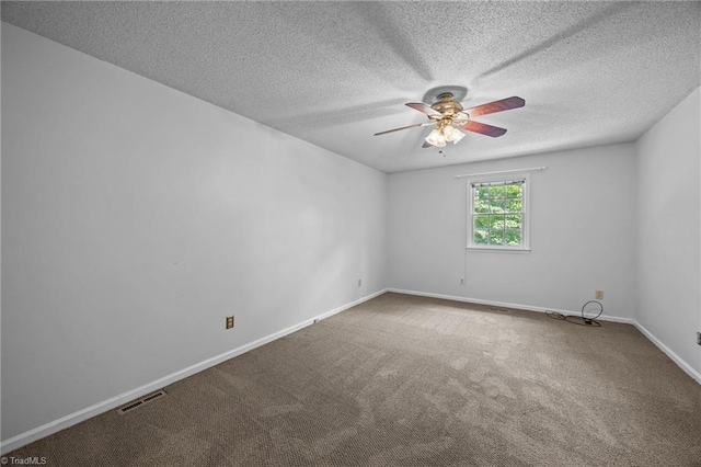 2424 Limner Ln, Winston-Salem, NC 27106 - carpeted empty room with a ceiling fan, a textured ceiling, and baseboards