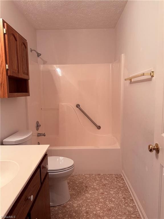 1770 Inglebrook Trl, Mount Airy, NC 27030 - full bath featuring a textured ceiling, toilet, tub / shower combination, and vanity