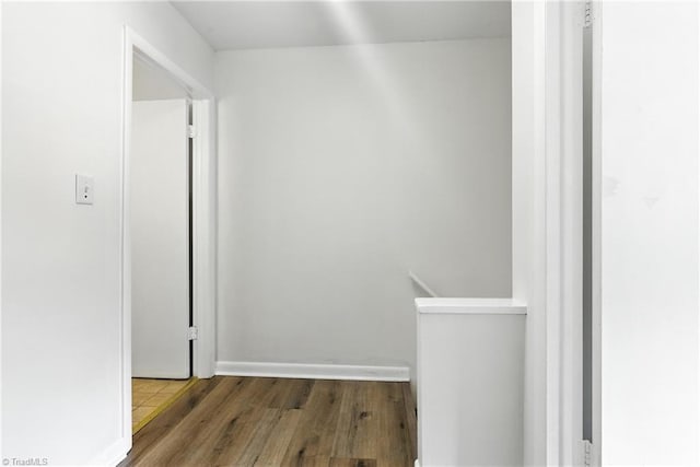 2711 Reynolds Park Rd, Winston-Salem, NC 27107 - hall featuring an upstairs landing and wood finished floors