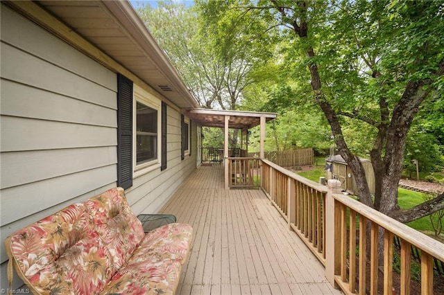 4904 Kacia Ct, Greensboro, NC 27407 - deck featuring fence
