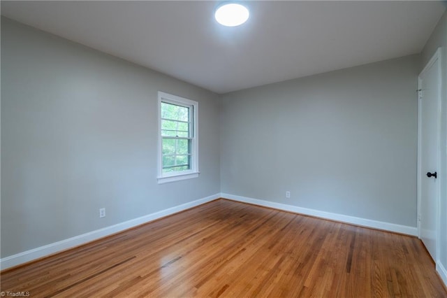 empty room with light wood-type flooring