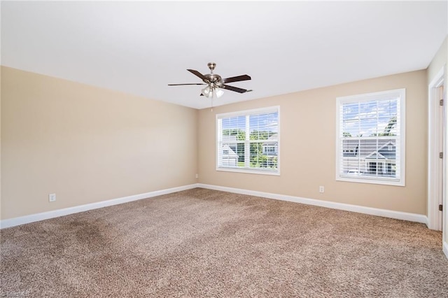 2209 Starfall Dr, Colfax, NC 27235 - carpeted empty room featuring baseboards and a ceiling fan
