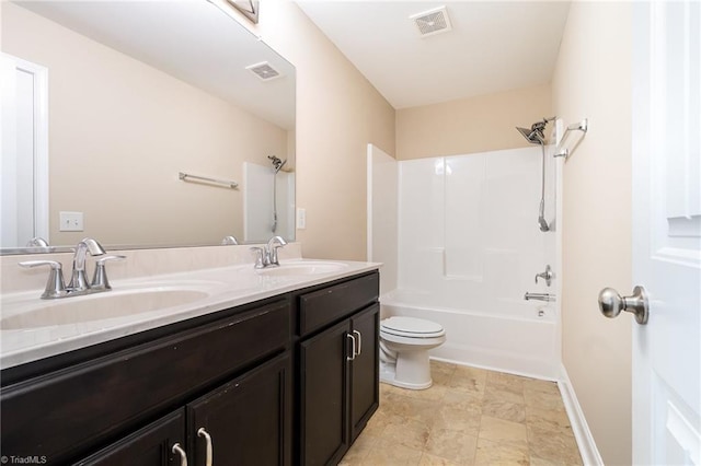2209 Starfall Dr, Colfax, NC 27235 - bathroom with double vanity and washtub / shower combination