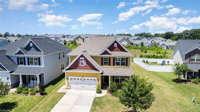 2209 Starfall Dr, Colfax, NC 27235 - craftsman inspired home featuring a residential view, driveway, and a garage