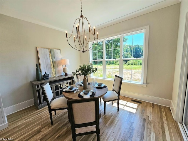LOT121 N Holden Rd, Greensboro, NC 27410 - dining room featuring a chandelier and wood finished floors