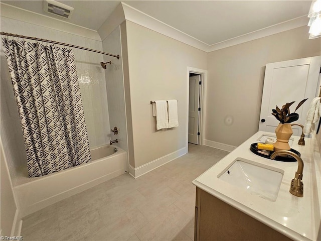 LOT121 N Holden Rd, Greensboro, NC 27410 - full bath with shower / tub combo, double vanity, and crown molding