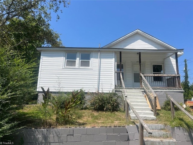 view of front of house with a porch