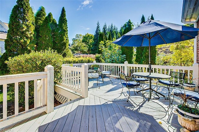 view of wooden terrace