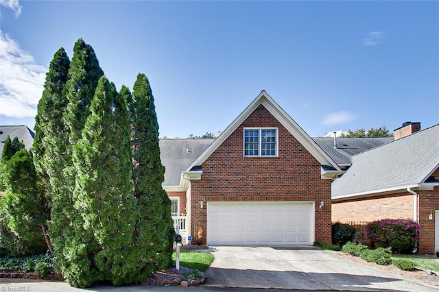 view of property featuring a garage