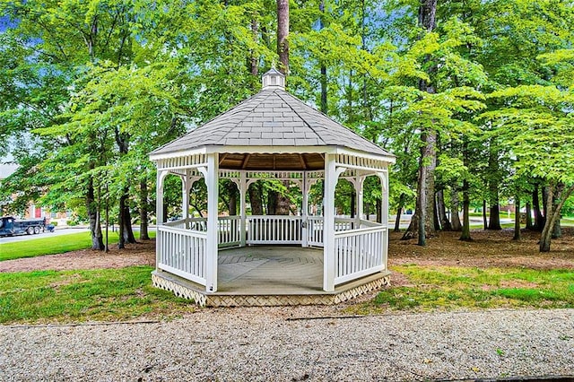 view of property's community featuring a gazebo