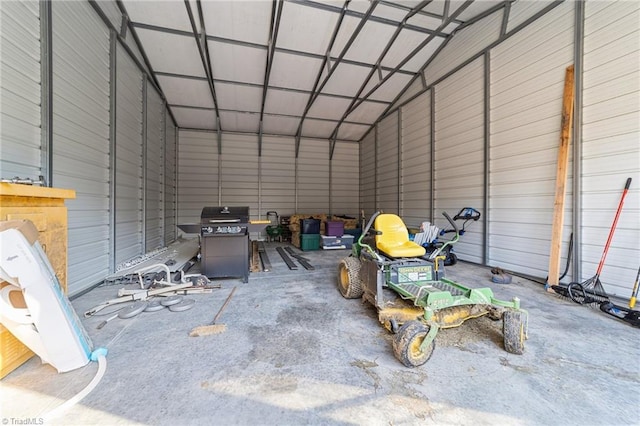 garage featuring a carport