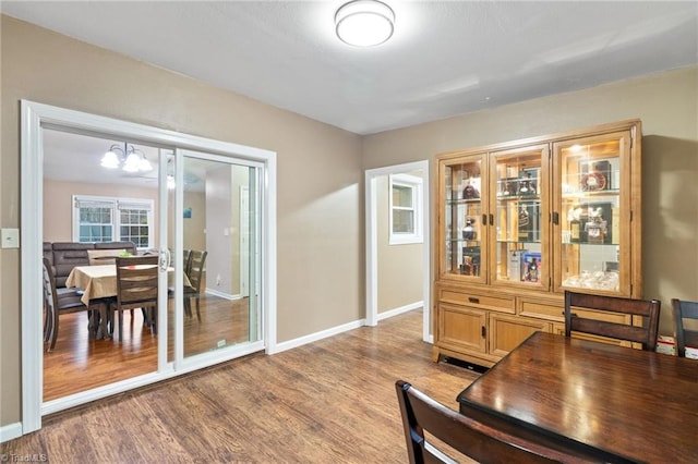 516 John St, Eden, NC 27288 - office area with baseboards and wood finished floors