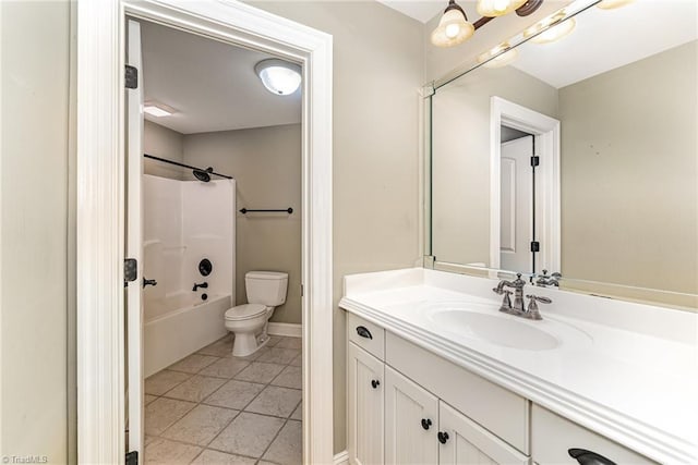 5216 Harley Stafford Dr, Oak Ridge, NC 27310 - bathroom featuring vanity,  shower combination, and tile patterned floors