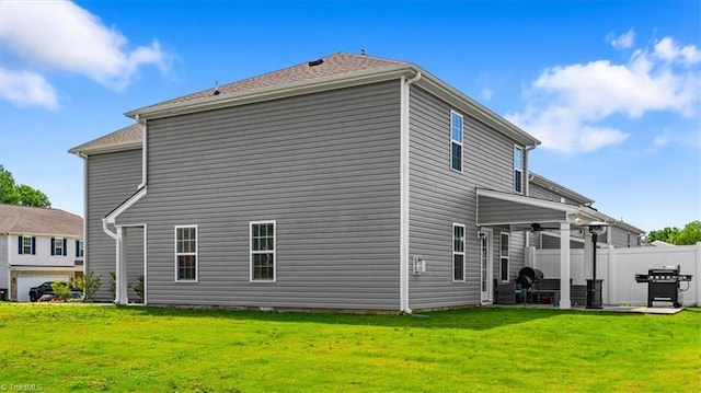 824 Sage Hill Dr, Jamestown, NC 27282 - rear view of property with a patio and a ceiling fan
