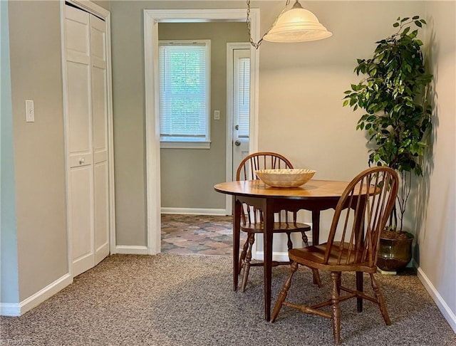 1500 Brent Ct Unit 9-B, Burlington, NC 27215 - carpeted dining area featuring baseboards