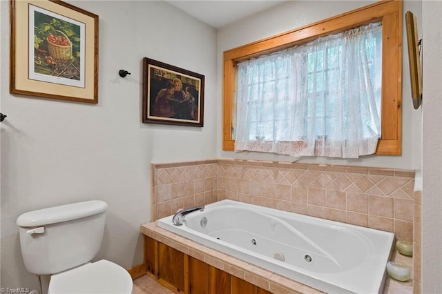 201 Cherokee Cir, Jefferson, NC 28640 - bathroom featuring toilet and a jetted tub
