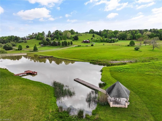 201 Cherokee Cir, Jefferson, NC 28640 - drone / aerial view of a nearby body of water and a tree filled landscape