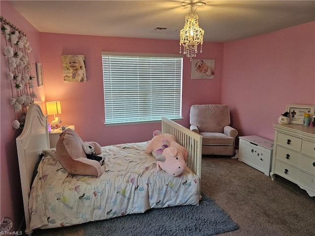 view of carpeted bedroom