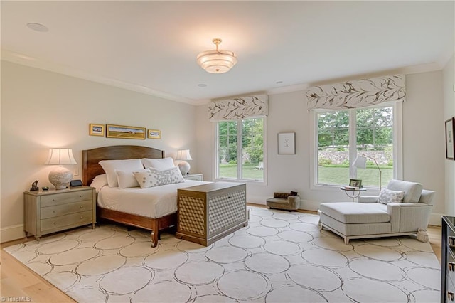 2632 Bartram Pl, Winston-Salem, NC 27106 - bedroom featuring light wood-style floors and crown molding