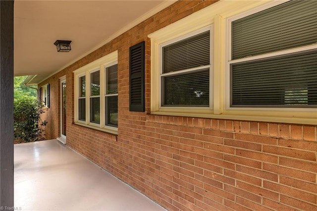 view of home's exterior with a porch