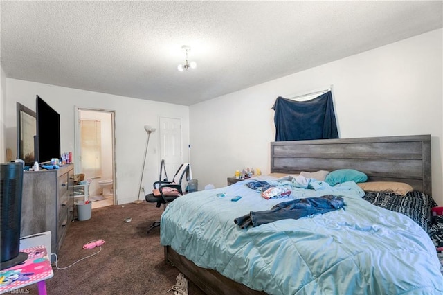 3410 Lambeth St, Winston-Salem, NC 27107 - bedroom with carpet flooring, ensuite bathroom, and a textured ceiling
